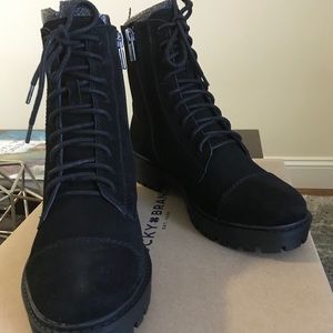 Lucky Brand Ictus Suede Combat Boots